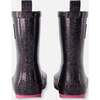 Rain Boots In Natural Rubber Black Glitter, Glittery Black - Boots - 3