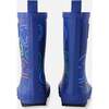 Rain Boots In Natural Rubber Blue Smiley Print, Blue Printed Smiley - Boots - 4