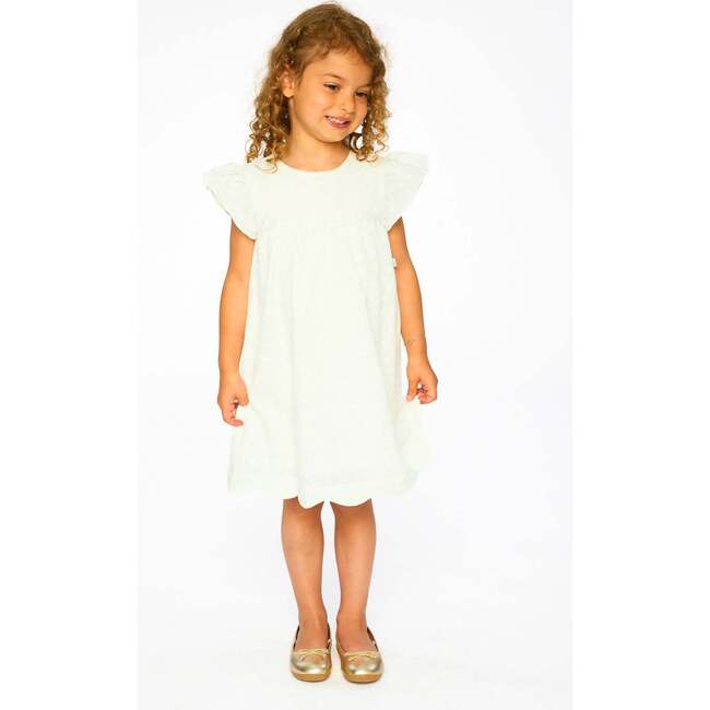 Printed Poplin Dress, Off-White