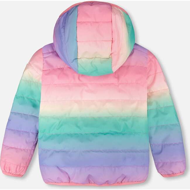Quilted Mid-Season Jacket, Multicolor Gradient - Jackets - 3