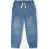 Stretch French Terry Denim Jogger, Light Blue Denim - Jeans - 1 - thumbnail