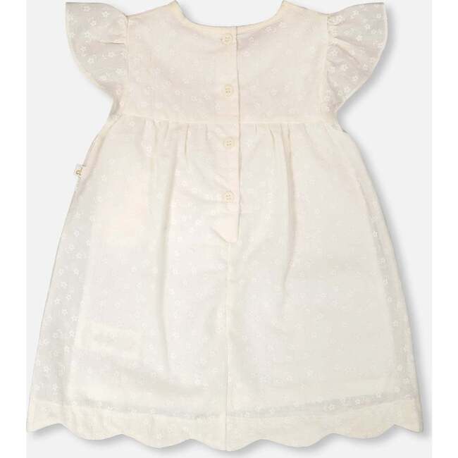 Printed Poplin Dress, Off-White - Dresses - 3