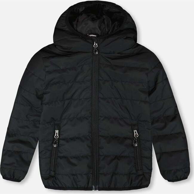 Quilted Mid-Season Jacket, Black