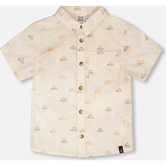 Poplin Shirt, Beige Safari Print