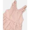 Poplin And Chambray Dress, Off White & Pink Stripes - Dresses - 4
