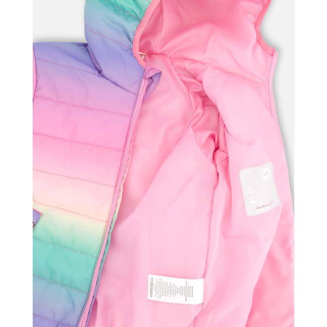 Quilted Mid-Season Jacket, Multicolor Gradient - Jackets - 5