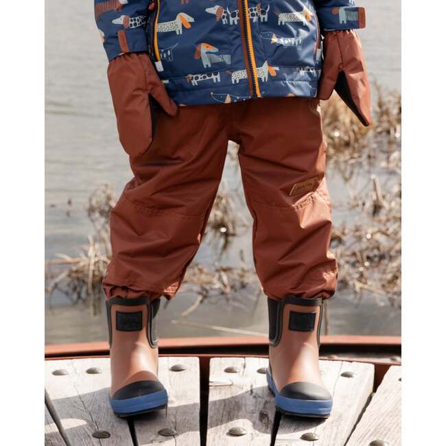 Short Rain Boots In Natural Rubber, Brown