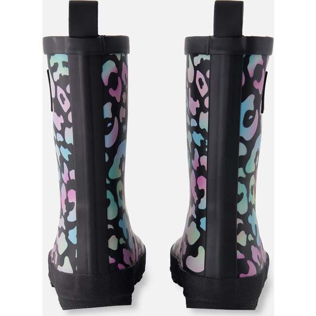 Rain Boots In Natural Rubber, Black Animal Print - Boots - 4