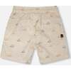 Poplin Shorts, Beige Safari Print - Shorts - 3