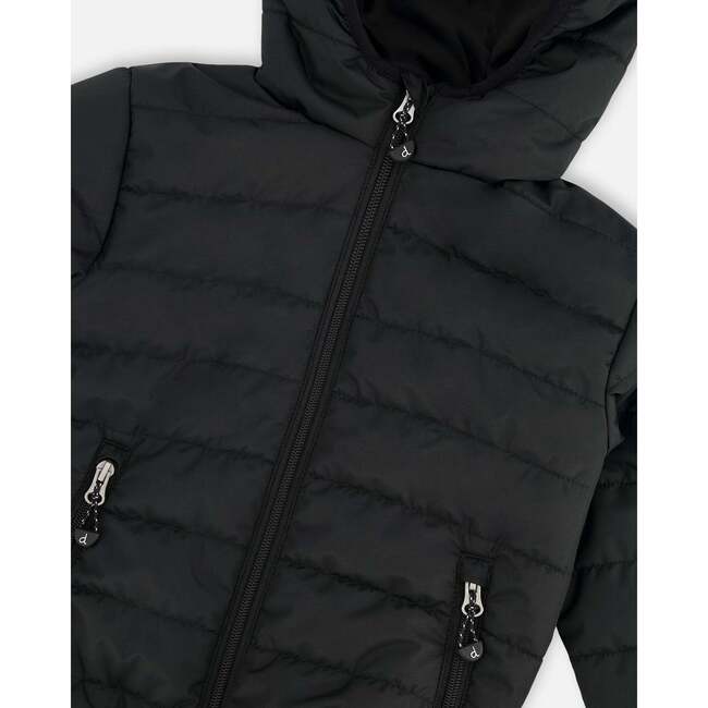 Quilted Mid-Season Jacket, Black - Jackets - 4