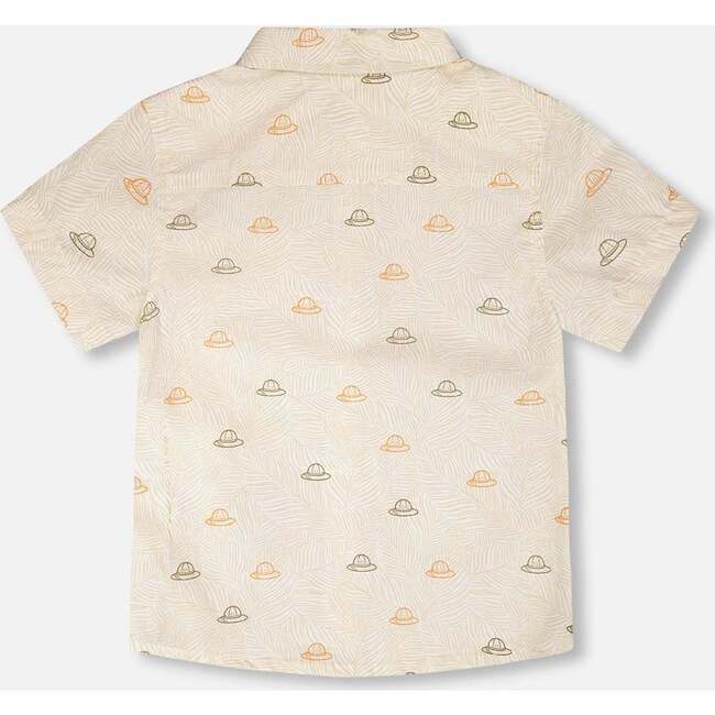Poplin Shirt, Beige Safari Print - T-Shirts - 4
