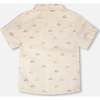 Poplin Shirt, Beige Safari Print - T-Shirts - 4 - thumbnail