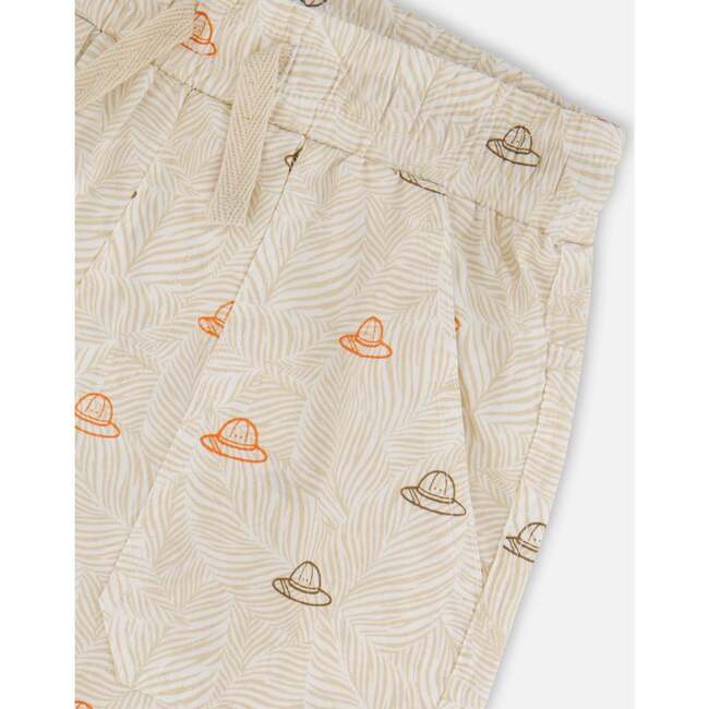 Poplin Shorts, Beige Safari Print - Shorts - 4