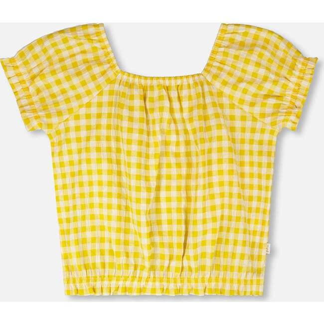 Peasant Top, Yellow Gingham