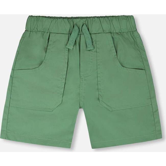 Parachute Shorts With Patch Pockets, Green