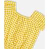 Peasant Top, Yellow Gingham - Blouses - 4 - thumbnail