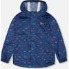 Rain Jacket In Polyurethane, Blue Printed Cars - Raincoats - 1 - thumbnail