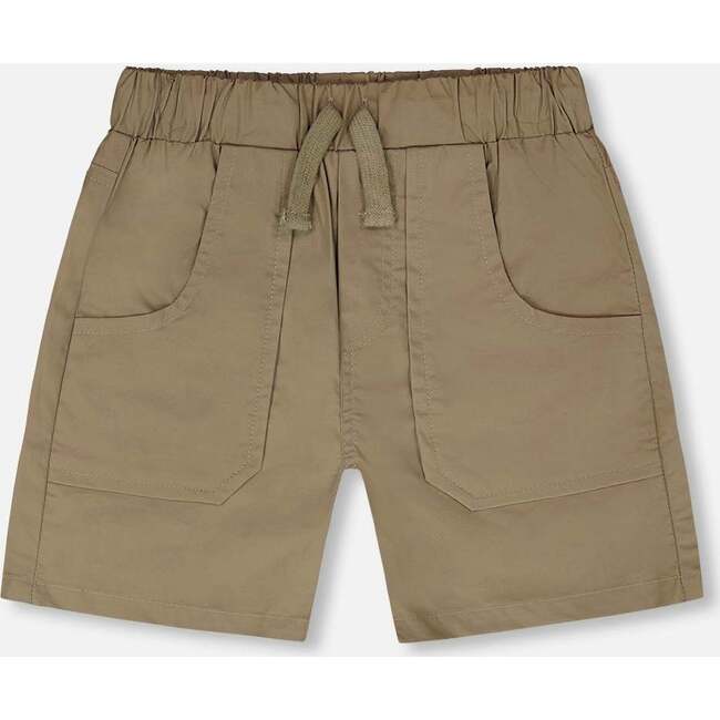 Parachute Shorts With Patch Pockets, Beige