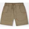 Parachute Shorts With Patch Pockets, Beige - Shorts - 1 - thumbnail