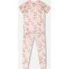 Organic Cotton Two-Piece Pajamas Set Pale Pink Bear Print, Pale Rose Bear Print - Pajamas - 1 - thumbnail