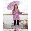 Rain Jacket In Polyurethane, Pink Heart Print - Raincoats - 3