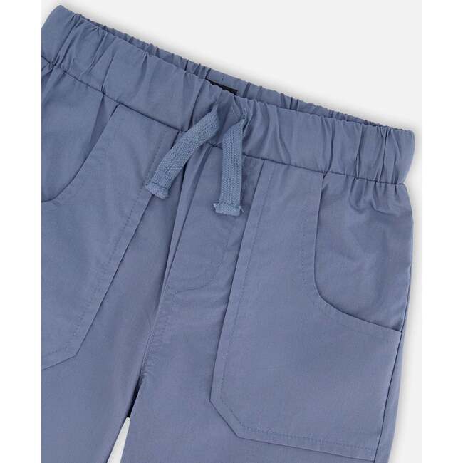 Parachute Jogger With Patch Pockets, Blue Grey - Pants - 4