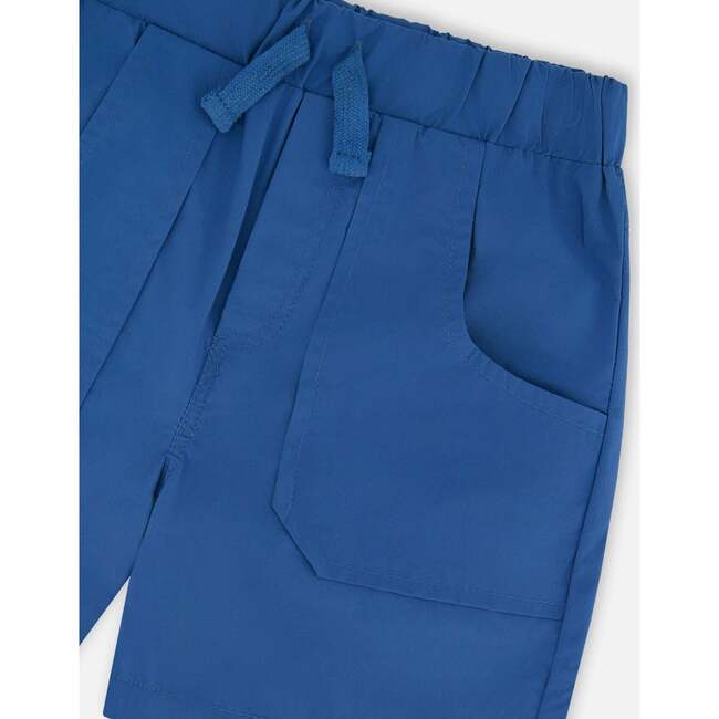 Parachute Shorts With Patch Pockets, Dark Blue - Shorts - 5