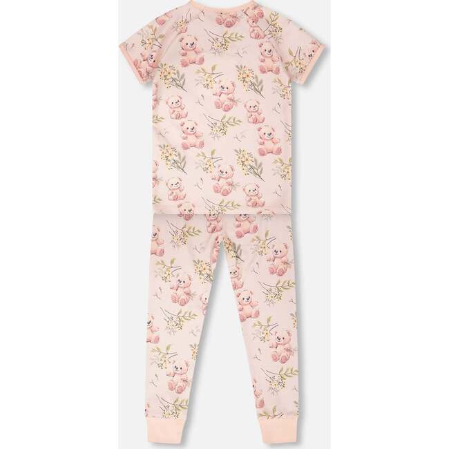 Organic Cotton Two-Piece Pajamas Set Pale Pink Bear Print, Pale Rose Bear Print - Pajamas - 3