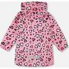 Rain Jacket In Polyurethane, Pink Heart Print - Raincoats - 4
