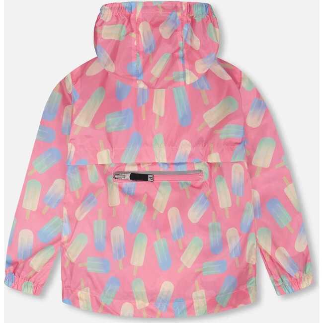 Packable Windbreaker In Polyester, Pink Printed Lollipops - Jackets - 3