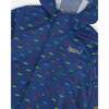 Rain Jacket In Polyurethane, Blue Printed Cars - Raincoats - 4