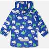Rain Jacket In Polyurethane, Blue Chameleon Print - Raincoats - 4