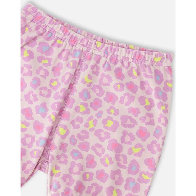 Organic Cotton Two-Piece Pajamas Set, Purple Animal Print - Pajamas - 5