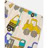 Organic Cotton Two-Piece Pajamas Set, Beige Printed Trucks - Pajamas - 5