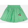 Organic Cotton Skort With Embroidery, Green - Skirts - 1 - thumbnail