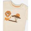 Organic Cotton T-Shirt And Short Set, Beige And Orange - Mixed Apparel Set - 3