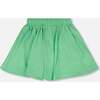 Organic Cotton Skort With Embroidery, Green - Skirts - 3