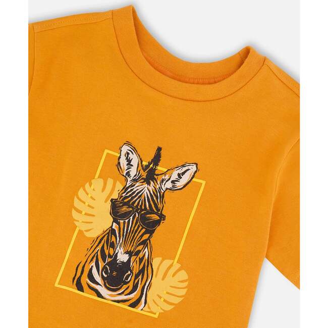 Organic Cotton Short Sleeve T-Shirt, Orange - T-Shirts - 4