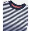 Organic Cotton Short Sleeve T-Shirt, Striped Gradient Blue - T-Shirts - 6