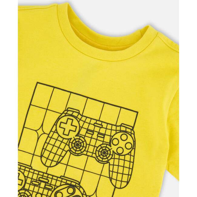 Organic Cotton Jersey T-Shirt, Yellow - T-Shirts - 5