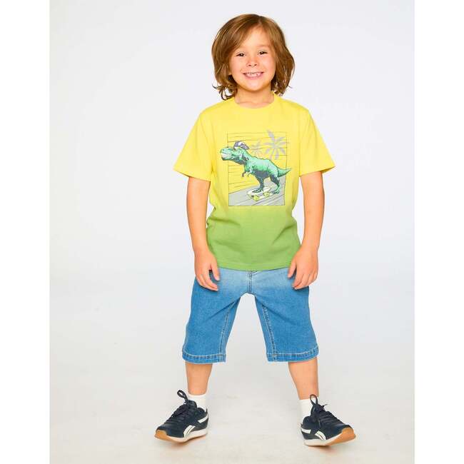 Organic Cotton Jersey T-Shirt, T-Rex Yellow