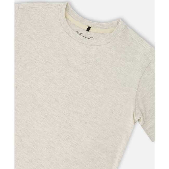 Organic Cotton Jersey T-Shirt Solid, Heather Grey - T-Shirts - 3