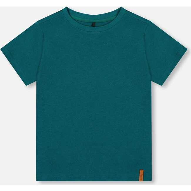 Organic Cotton Jersey T-Shirt Solid, Dark Turquoise