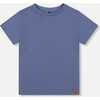 Organic Cotton Jersey T-Shirt Solid, Blue - T-Shirts - 1 - thumbnail