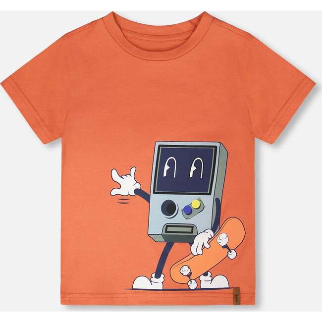 Organic Cotton Jersey T-Shirt, Skateboard Orange