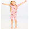 Organic Cotton Two-Piece Pajamas Set Pink Cupcake Print, Pink Printed Cupcake - Pajamas - 2