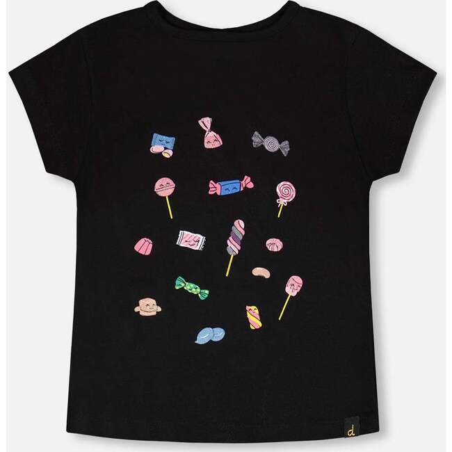 Organic Cotton Jersey T-Shirt, Candy Black