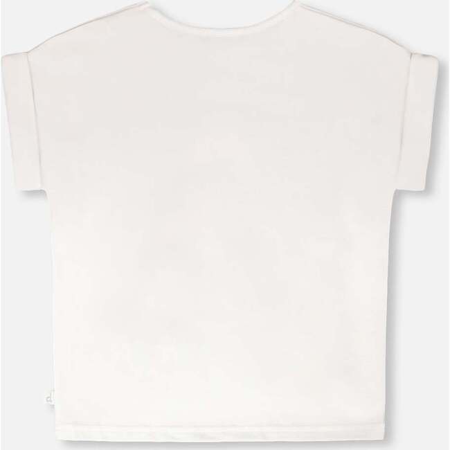 Organic Cotton Jersey T-Shirt, Seahorse White - T-Shirts - 3