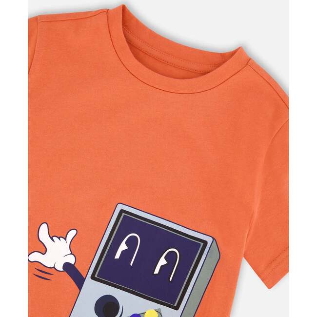 Organic Cotton Jersey T-Shirt, Skateboard Orange - T-Shirts - 4