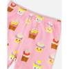 Organic Cotton Two-Piece Pajamas Set Pink Cupcake Print, Pink Printed Cupcake - Pajamas - 5